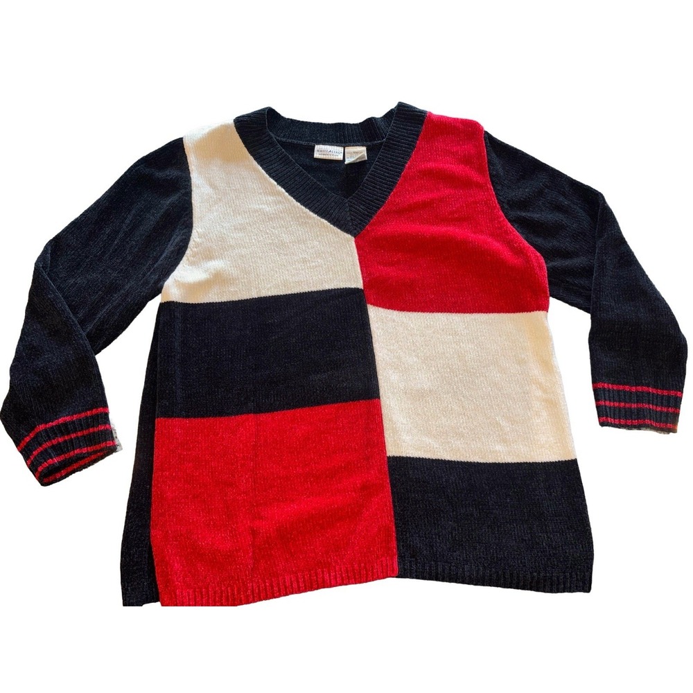 Women's White Stag Plus Vintage 90's Color Block 18/20W Red Black Side Slit Soft